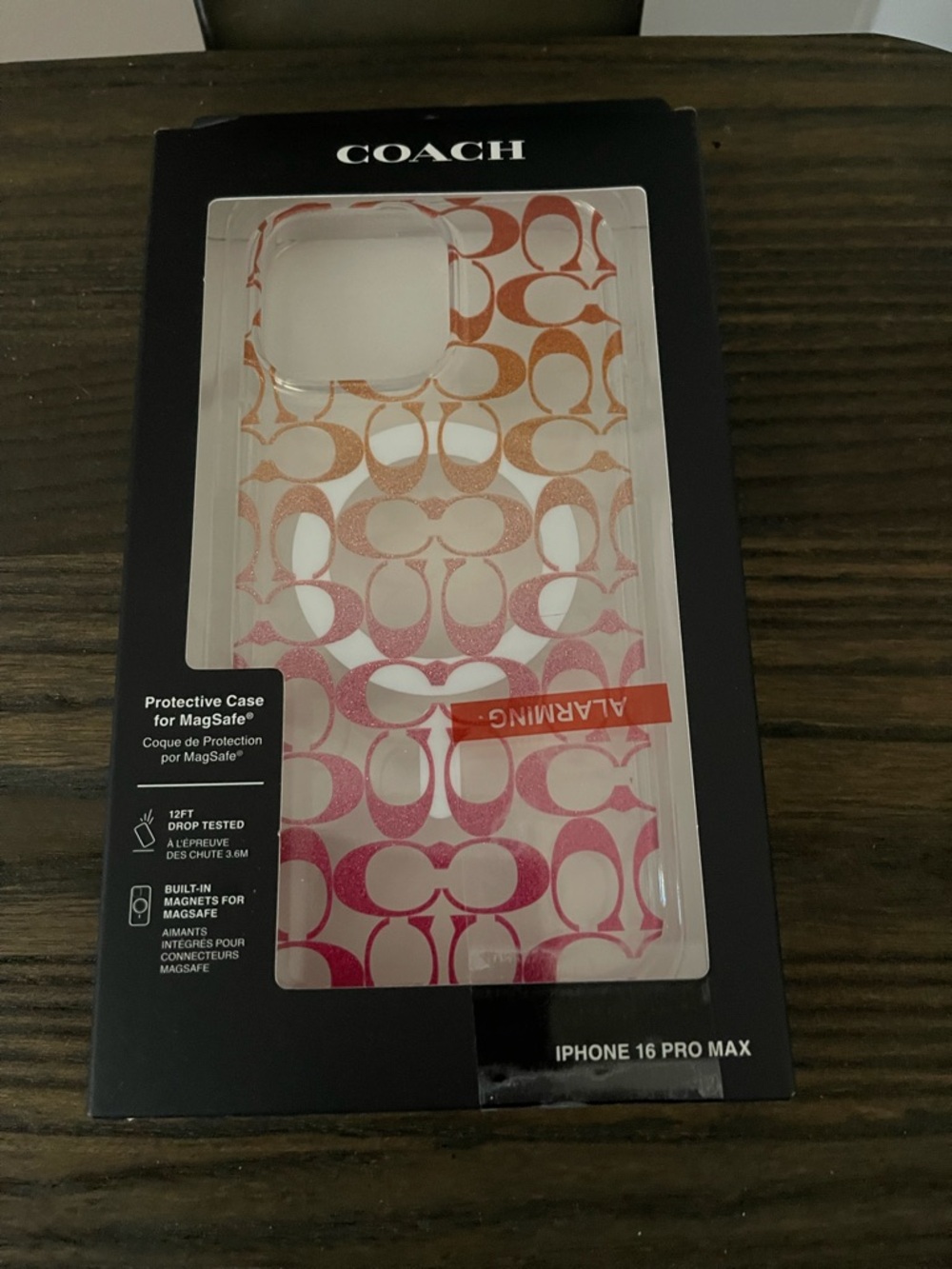 Coach Gradient Signature iPhone 16 Pro Max Case - Pink to Orange